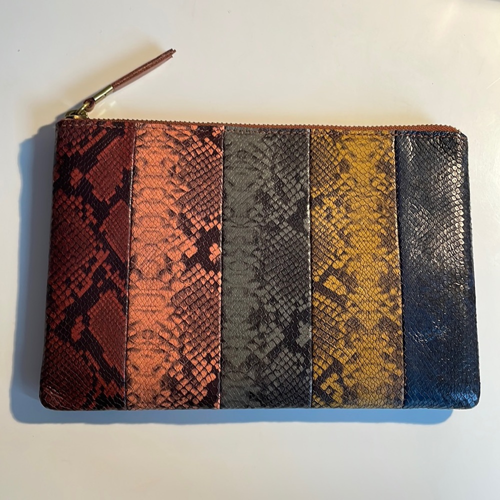 Madewell Leather Pouch clutch NWT